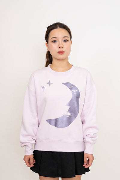Les Moon, (Poet) Lilac Metallic Women's Sweatshirt