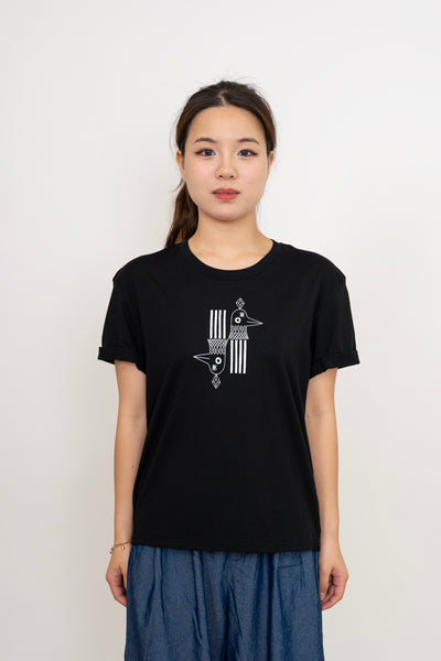 The Ravens of the Realms Women's Monarch Tee, Black