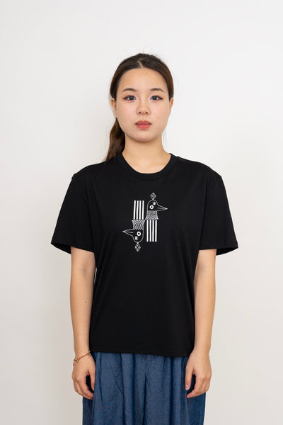 The Ravens of the Realms Women's Monarch Tee, Black