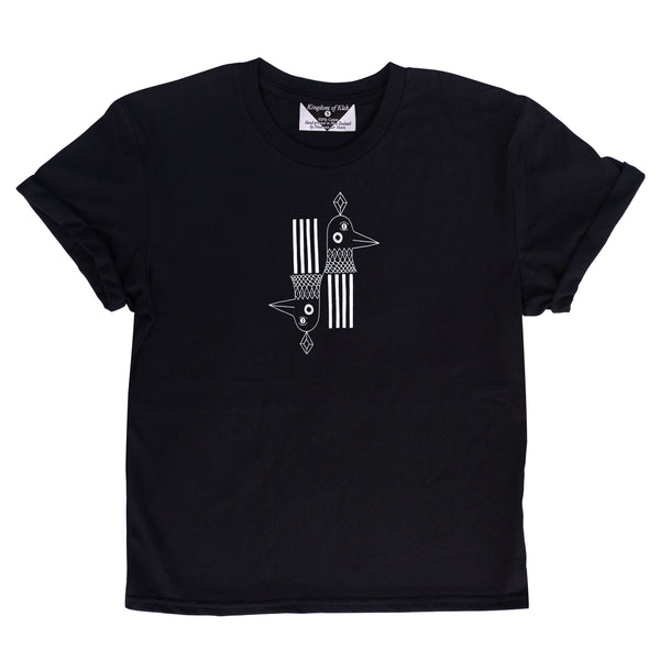 The Ravens of the Realms Women's Monarch Tee, Black