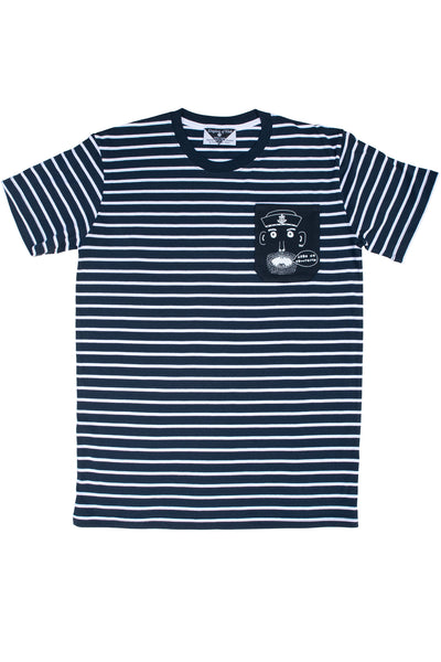 The Sailor's Pocket Men's Striped Tee, Navy