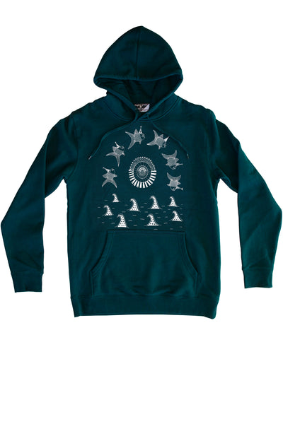 The Pancake Seas & The Wizard Hatted Fish Fleece Hoody