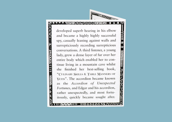 The Accordion of Unexpected Fortunes Unisex Royal Sweater