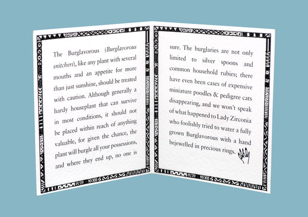 Kingdom of Klah Burglavorous Plant Illustration Story Card