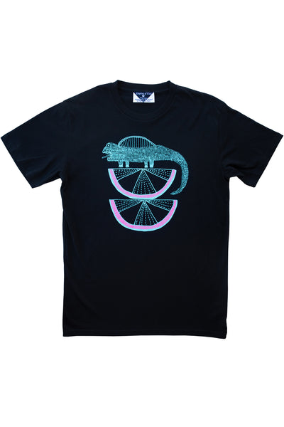 Horatio, Guardian of The Limes Men's Sovereign Tee, Black with Green/Pink