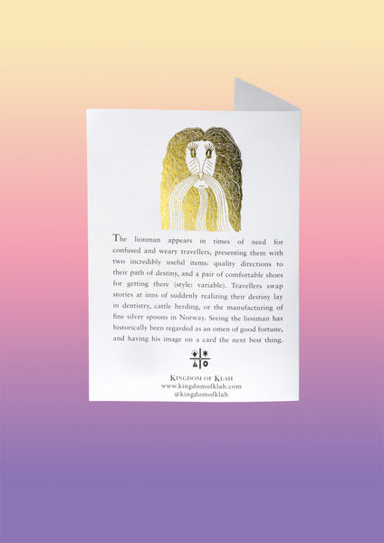 The Lionman Gift Card in Gold