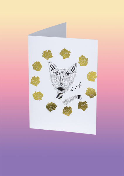 The Native Singing Cats Gift Card in Gold