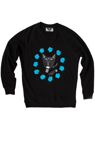 Native Singing Cats Royal Sweatshirt, Cerulean Blue