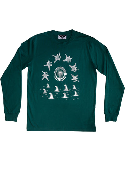 The Pancake Seas & The Wizard Hatted Fish Men's Cuffed Longsleeve Tee