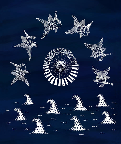 The Pancake Seas & The Wizard Hatted Fish Unisex Royal Sweatshirt