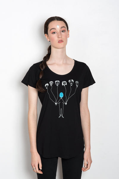 The Balloonman Women's Duchess Tee Black