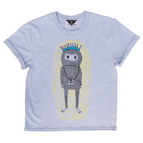 The Birthday Monster Women's Monarch Tee, Pale Blue