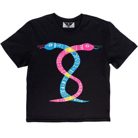 The Infinity Snakes of Time Women's Monarch Tee, Limited Edition Fluro