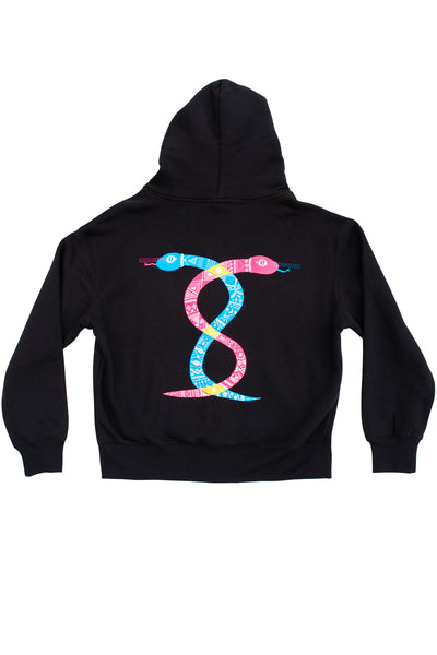 The Infinity Snakes of Time Women's Zip Hoody (Back Print)